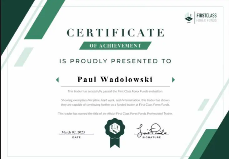 ELALIHOLDING Nachweis – Paul W. Firstclassforexfunds